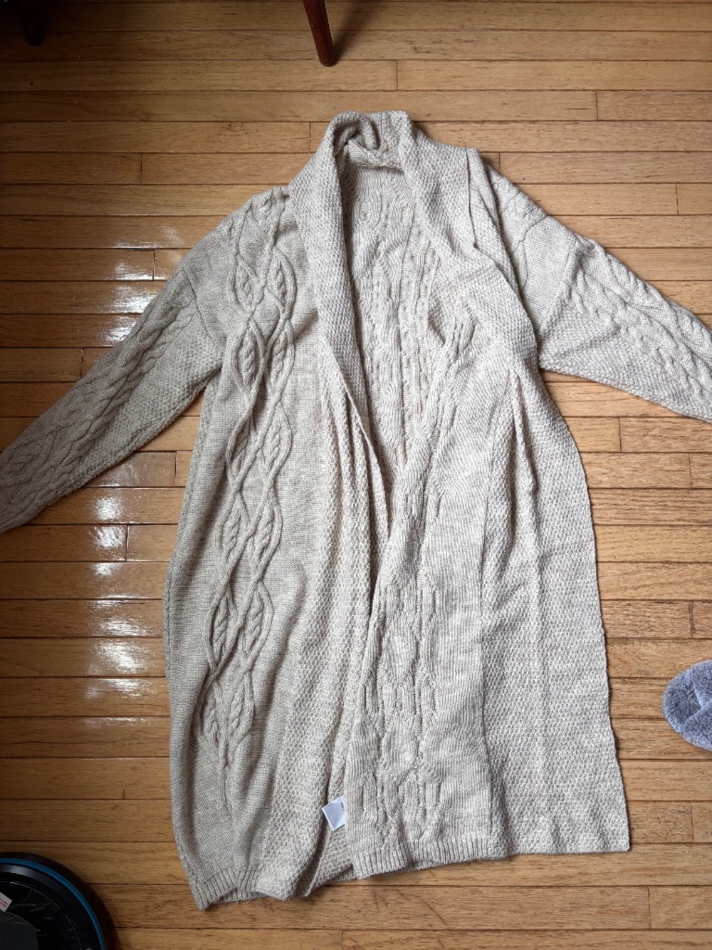 Anthropologie Long Cable Knit Cardigan